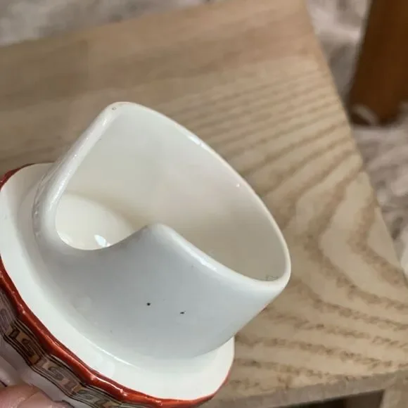 As Is Damaged Copeland Spode Indian Tree Small Pitcher Orange Floral Scallop - Picture 14 of 17